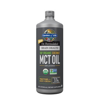Dr. Formulated Brain Health Organic Coconut MCT Oil - 946 ml.